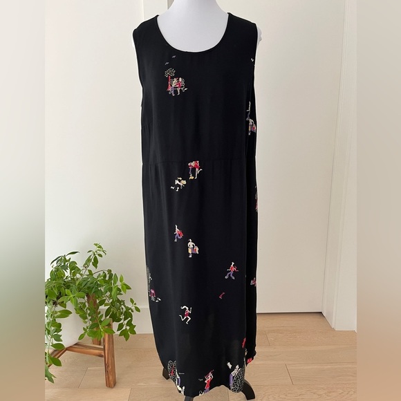 Elements Career Dresses & Skirts - CAREER ELEMENTS Sleeveless Rayon Dress A-Line Whimsical Shopping Fashion Theme